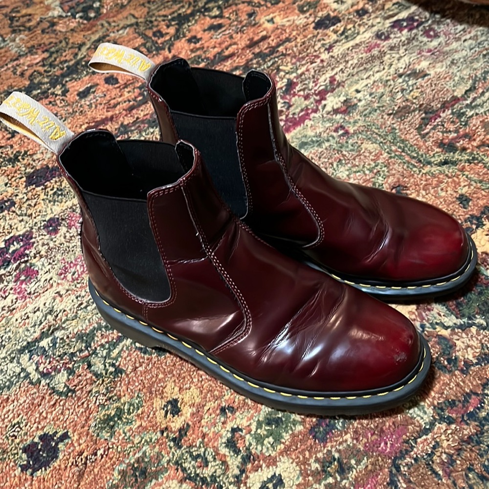 Dr. Martens Burgundy Vegan Leather boot